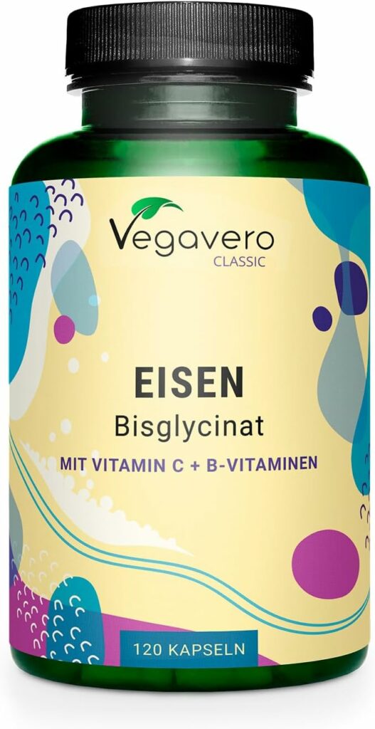 Hierro Suplemento Vegavero® | Vegano | Vitamina C, B12 y Ácido Fólico 
