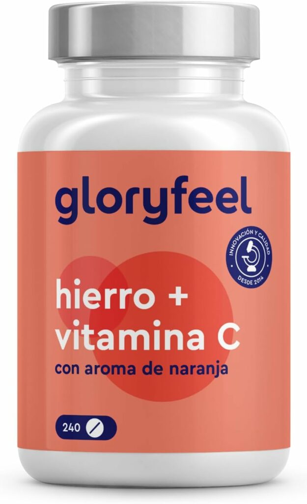 Suplemento de Hierro con 40mg Vitamina C - 240 tabletas